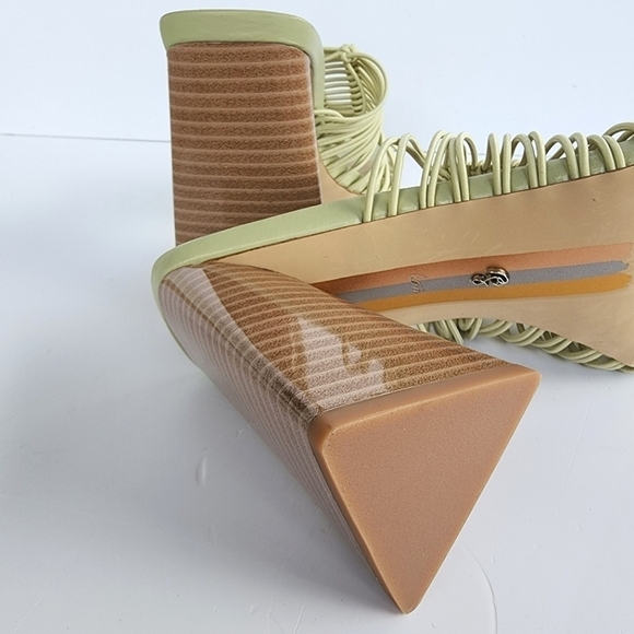 NEW Sam Edelman Laurette Light Green Block Heel Mule Sandal Size 6.5 - Picture 11 of 13